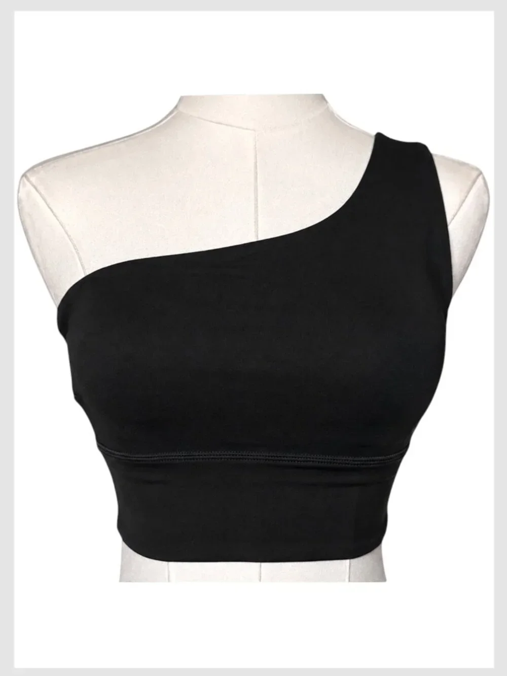 Lululemon Align Asymmetrical Bra Black One Shoulder Nulu S 4